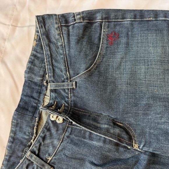 Dark Blue Flared Jeans - Picture 7 of 11